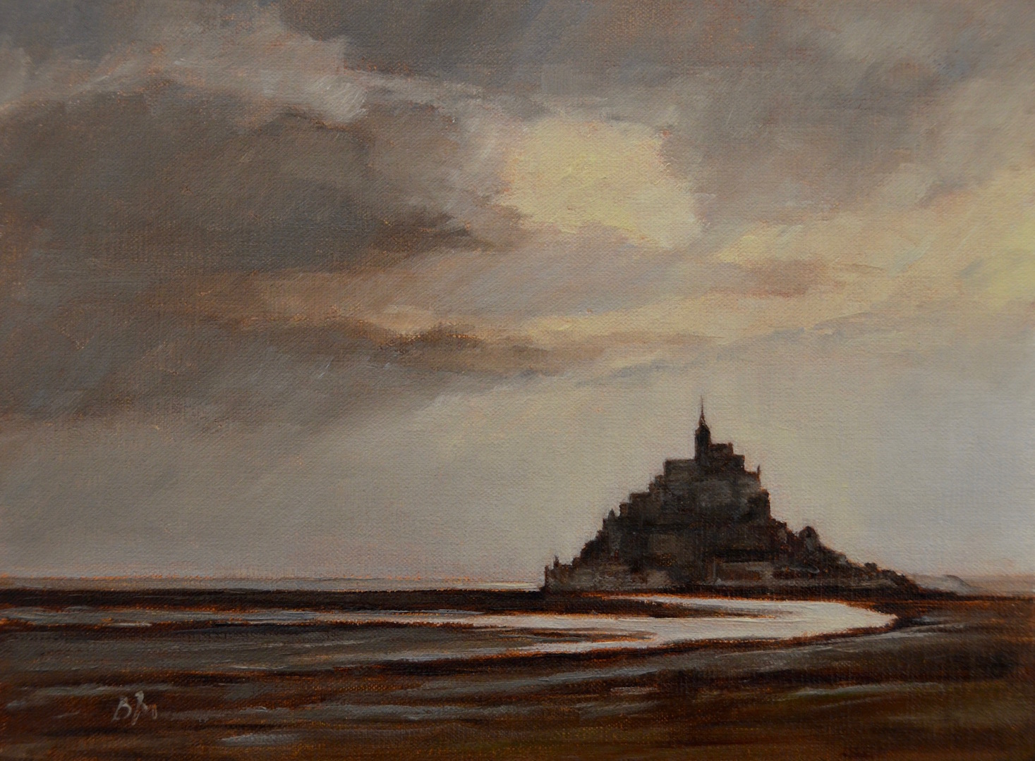Le Mont Saint-Michel painting by Begoña Morton