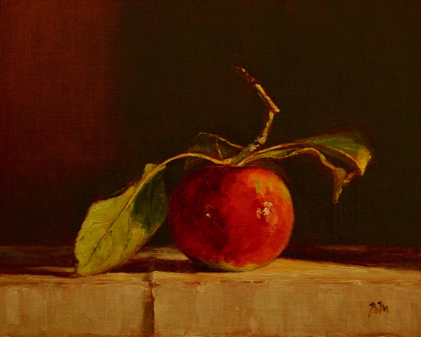 Two Apple painting by Begoña Morton