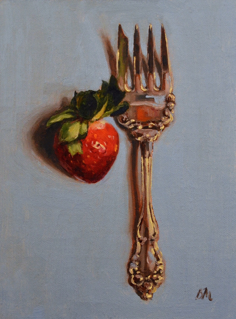 "Strawberry and Fork" by Begoña Morton