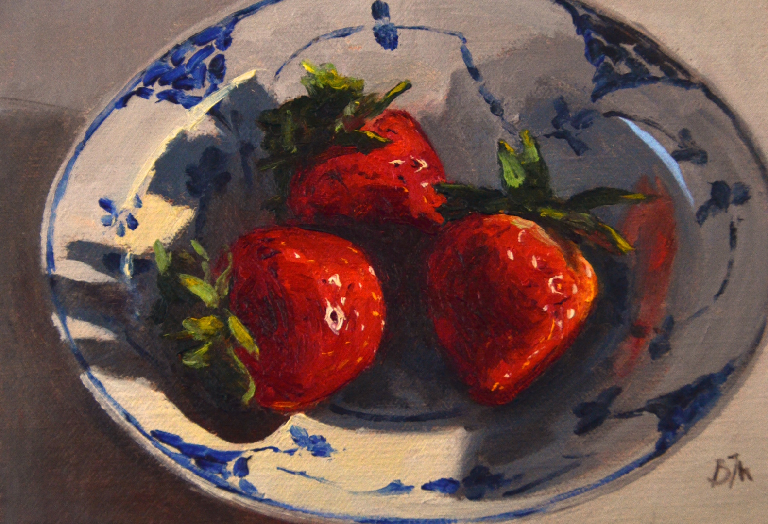 "Strawberries in a Bowl" by Begoña Morton