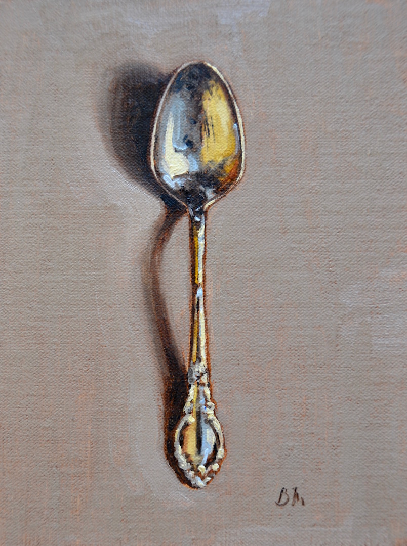 Silver Spoon Painting by Begoña Morton