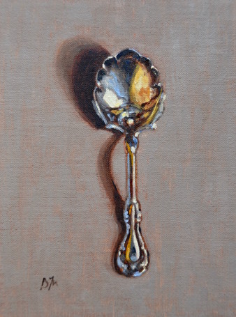 Silver Spoon Painting by Begoña Morton