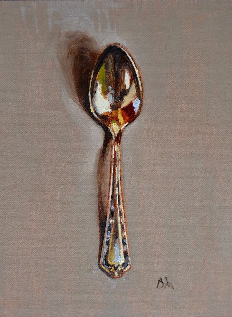 Silver Spoon Painting by Begoña Morton