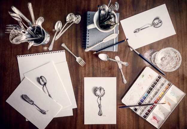 Cleaned and polished, the creative process begins by assembling the beautiful silver collectibles.