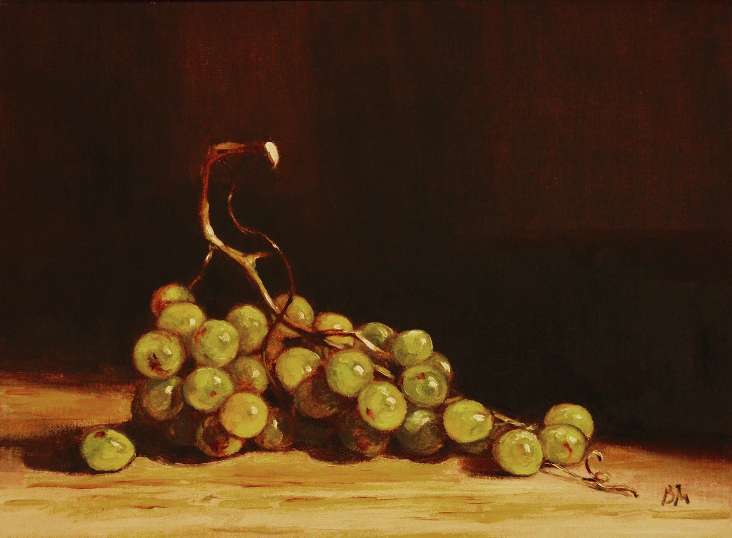Muscat Grapes painting by Begoña Morton