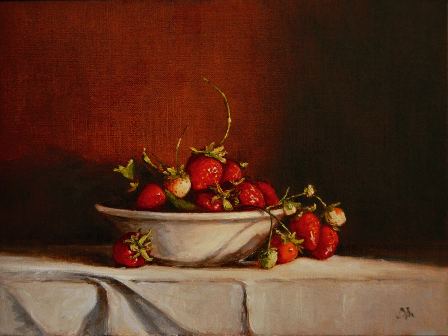 Wild Strawberries painting by Begoña Morton